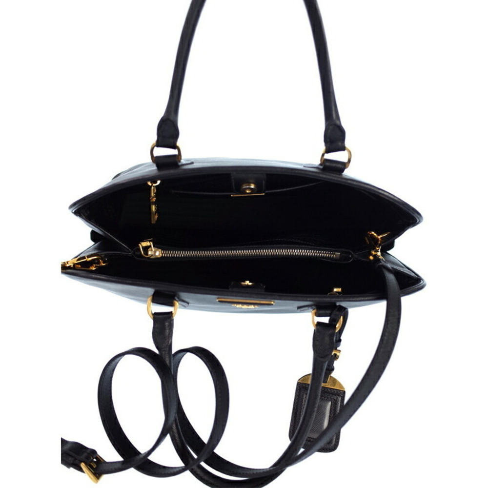 Prada Saffiano leather Promenade bag 2way black - Picture 3 of 9